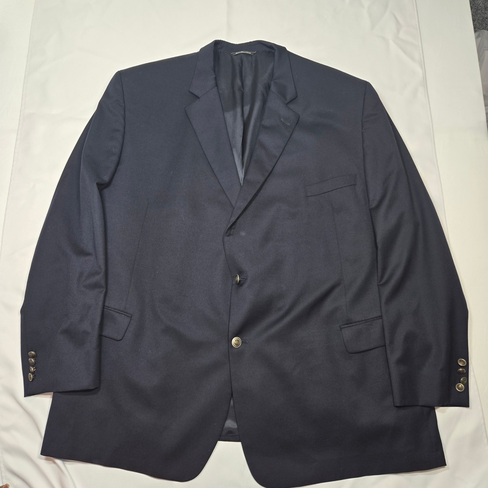 Jack Victor Blazer Mens 58 60 Regular Navy Blue Wool Coat Rochester Big Tall